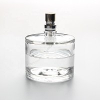 100ml Luxury Cosmetic Packaging Clear High-end Cylinder Shape Empty Glass Perfume Bottle